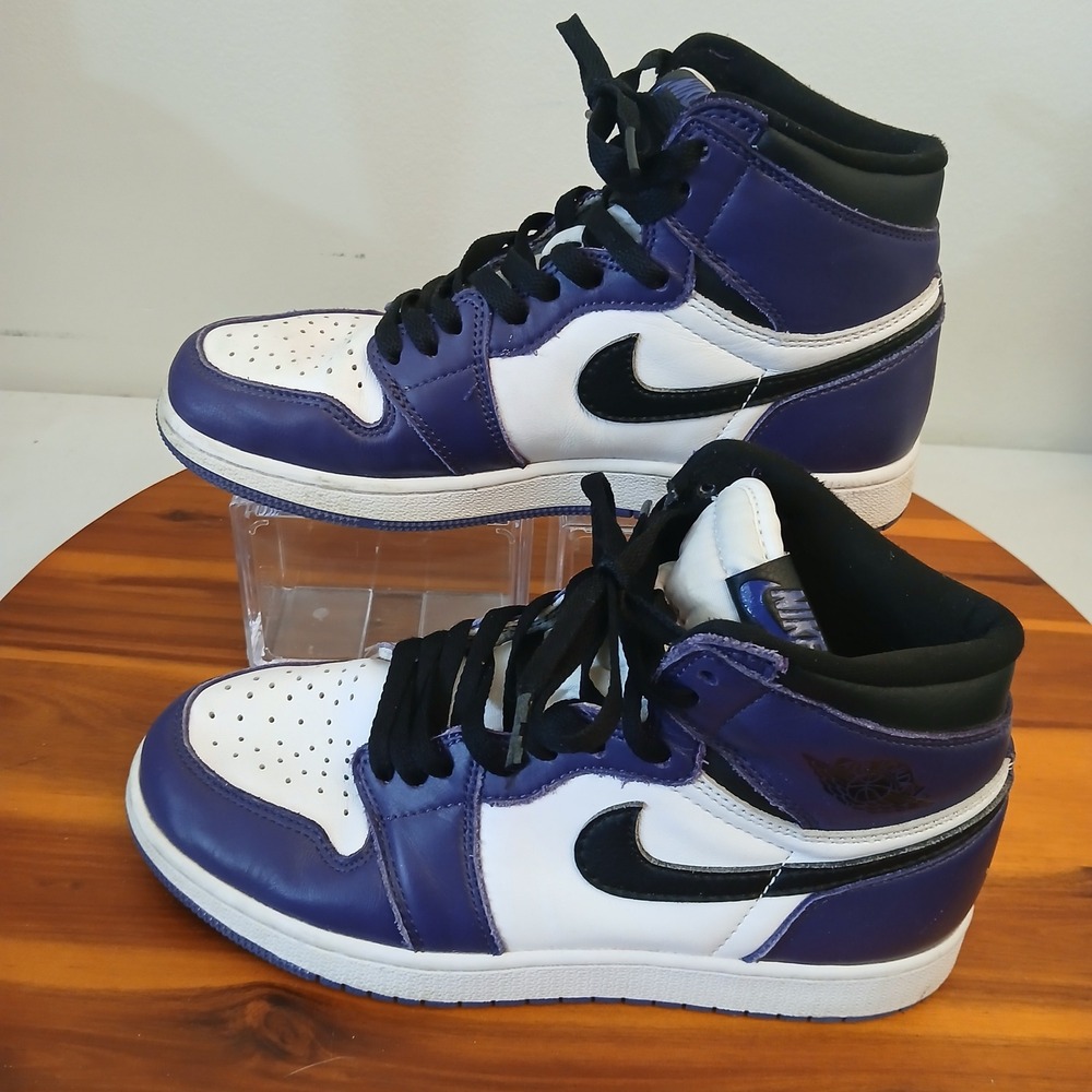 Nike Air Jordan 1 Retro High OG Court Purple Kids 5Y Shoes Sneakers 555088-500